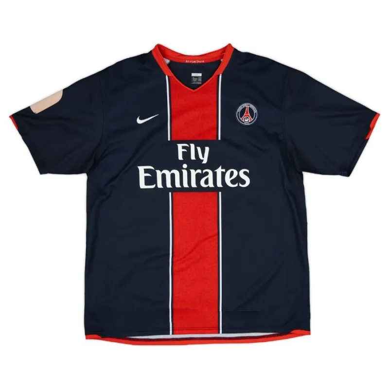 Paris Saint-Germain GIULY 2007/08 Maglia casalinga retrò - Blu/Rossa