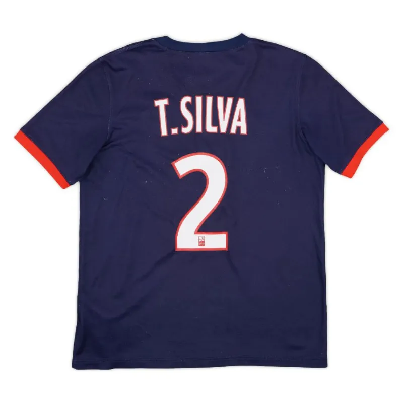 Paris Saint-Germain T.SILVA 2013/14 Maglia casalinga retrò - Blu/Rossa