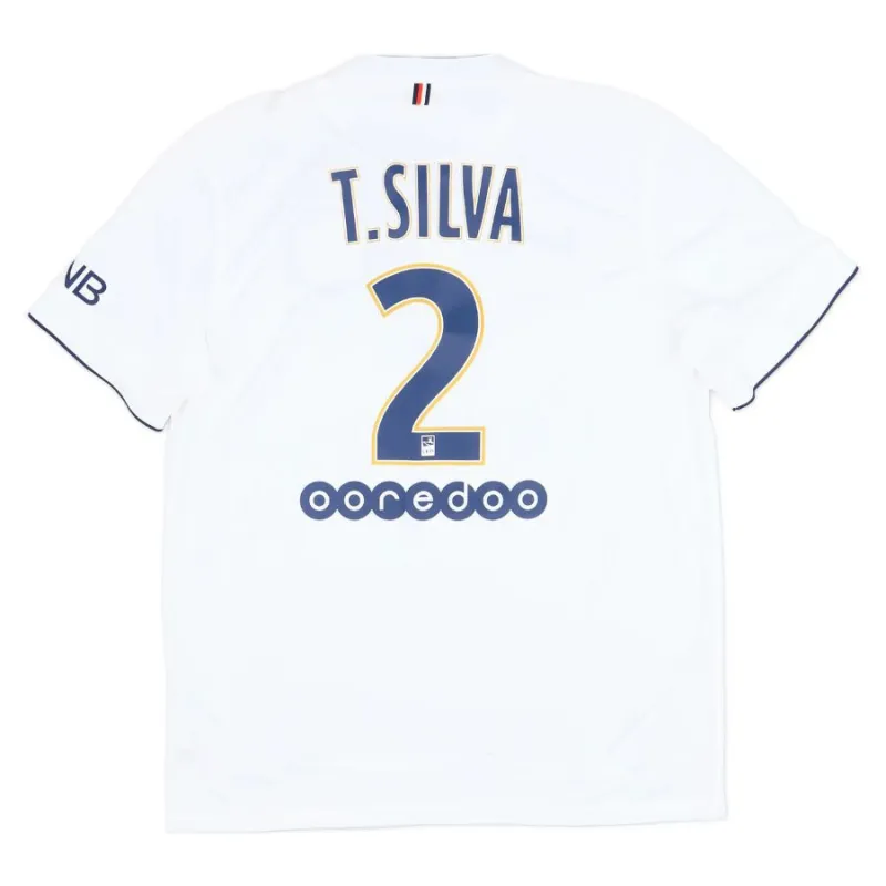 Paris Saint-Germain T.SILVA 2014/15 Maglia da trasferta retrò - Bianca
