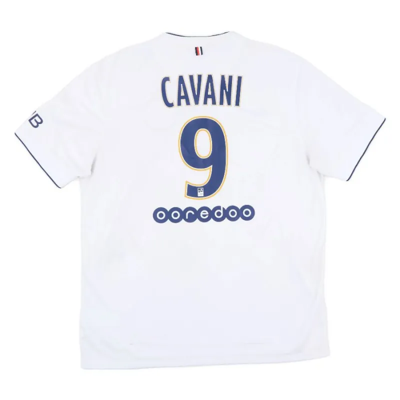 Paris Saint-Germain CAVANI 2014/15 Camiseta retro visitante - Blanca
