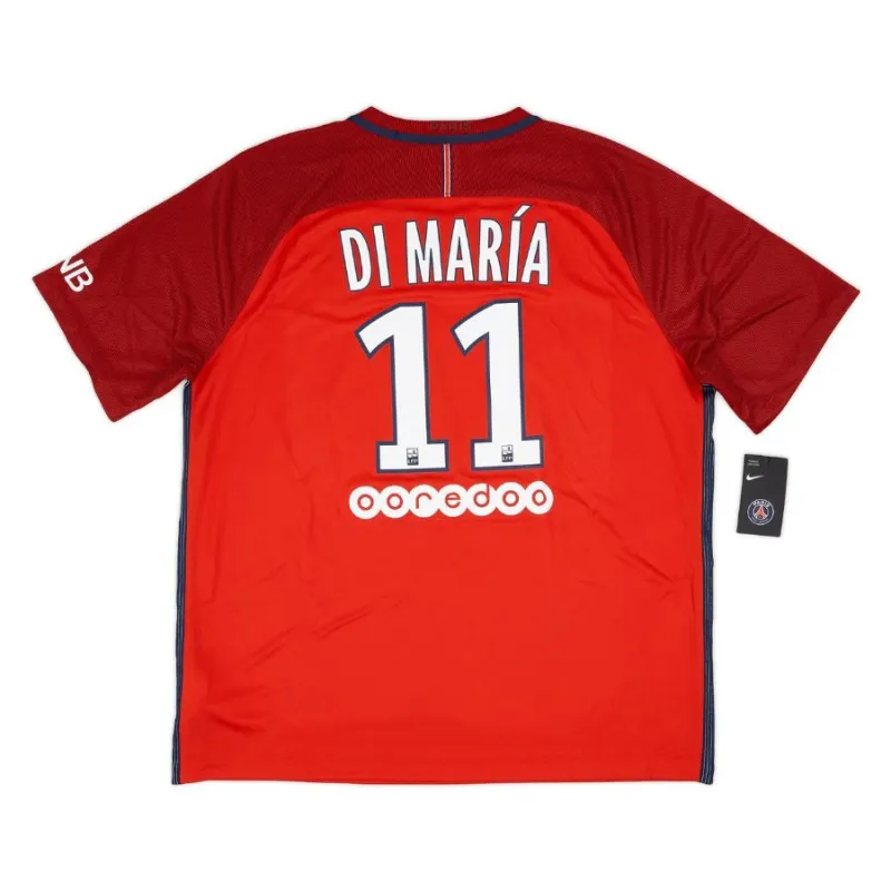 Paris Saint-Germain DI MARIA 2016/17 Camiseta retro visitante - Roja