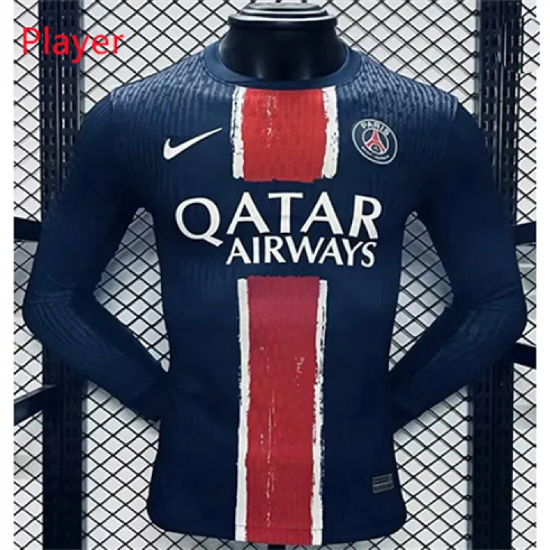 Paris Saint-Germain 2024/25 Spieler - Heim - Langarm - Trikot - Blau