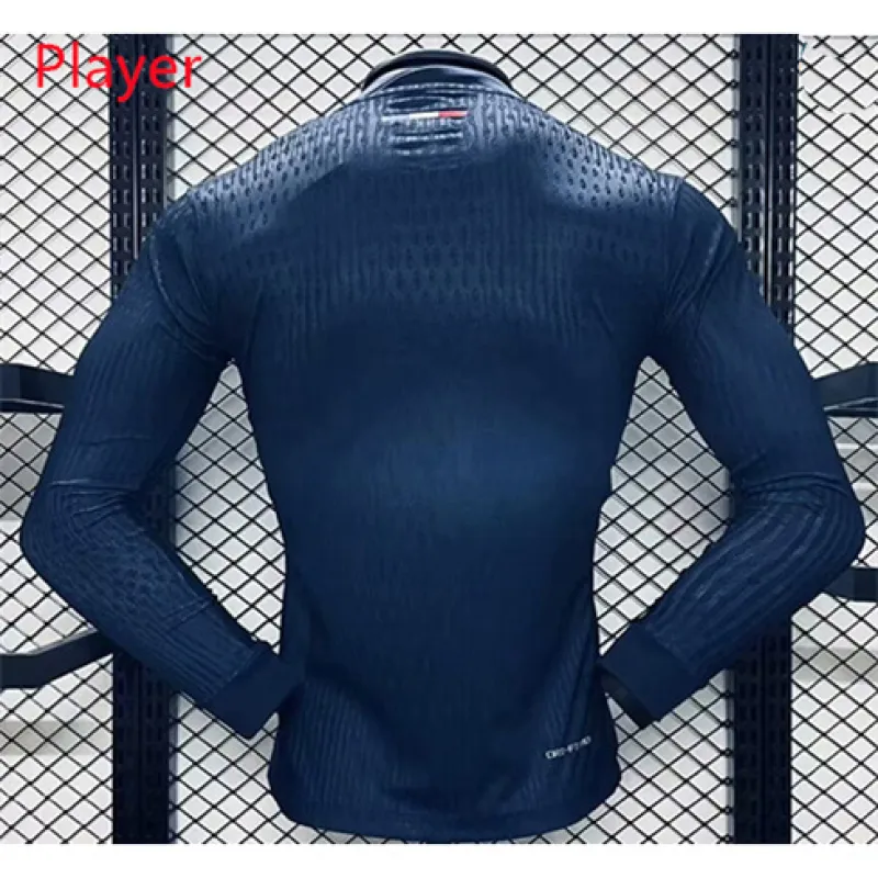 Paris Saint-Germain 2024/25 Spieler - Heim - Langarm - Trikot - Blau