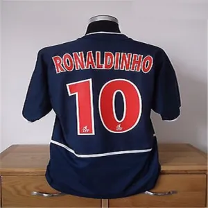 Nr. 10 Ronaldinho, Paris Saint - Germain Retro 2002/03 Heimspiel - Blau