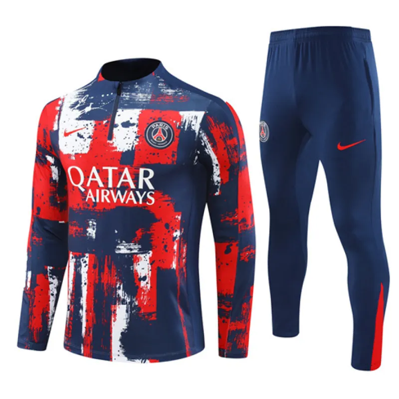 Vêtements de sport imprimés pour enfants de Paris Saint-Germain 2024/25 - Rouge