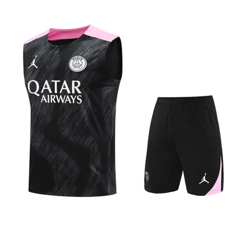 Paris Saint-Germain Shorts- und Weste-Set 2024/25 - Schwarz