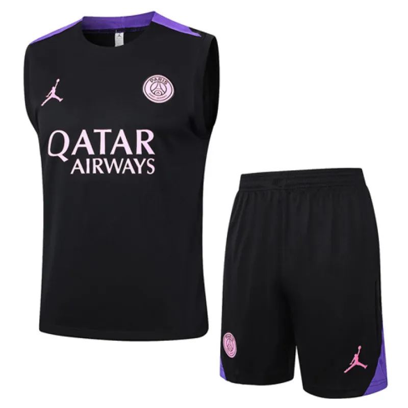 Paris Saint-Germain Shorts- und Weste-Set 2024/25 - Schwarz