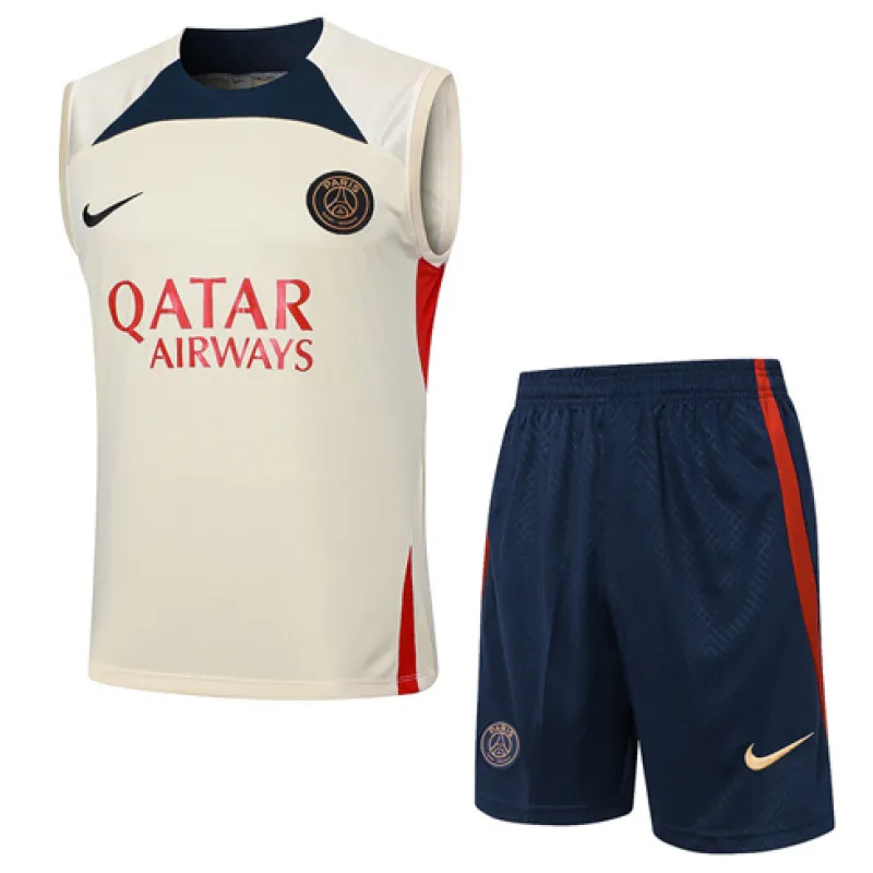 Paris Saint-Germain Shorts- und Weste-Set 2024/25 - Marillengelb