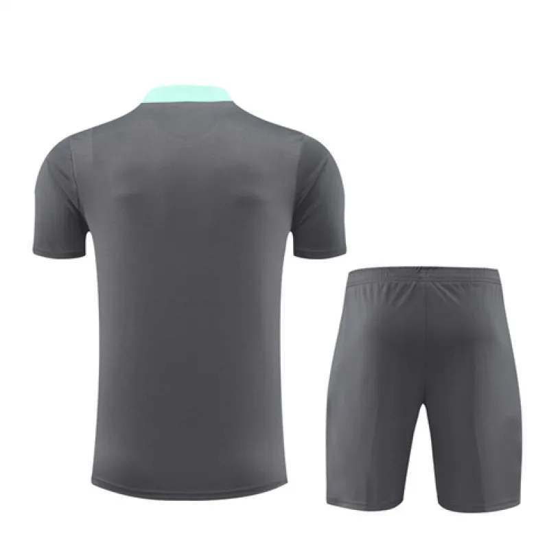 Camiseta de entrenamiento + pantalones cortos flockados de Paris Saint-Germain 2024/25 - Gris