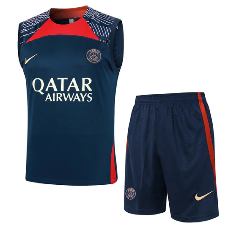 Paris Saint-Germain Shorts- und Weste-Set 2024/25 - Blau