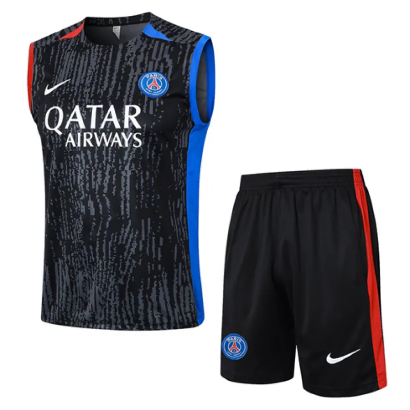 Paris Saint-Germain Shorts- und Weste-Set 2024/25 - Schwarz