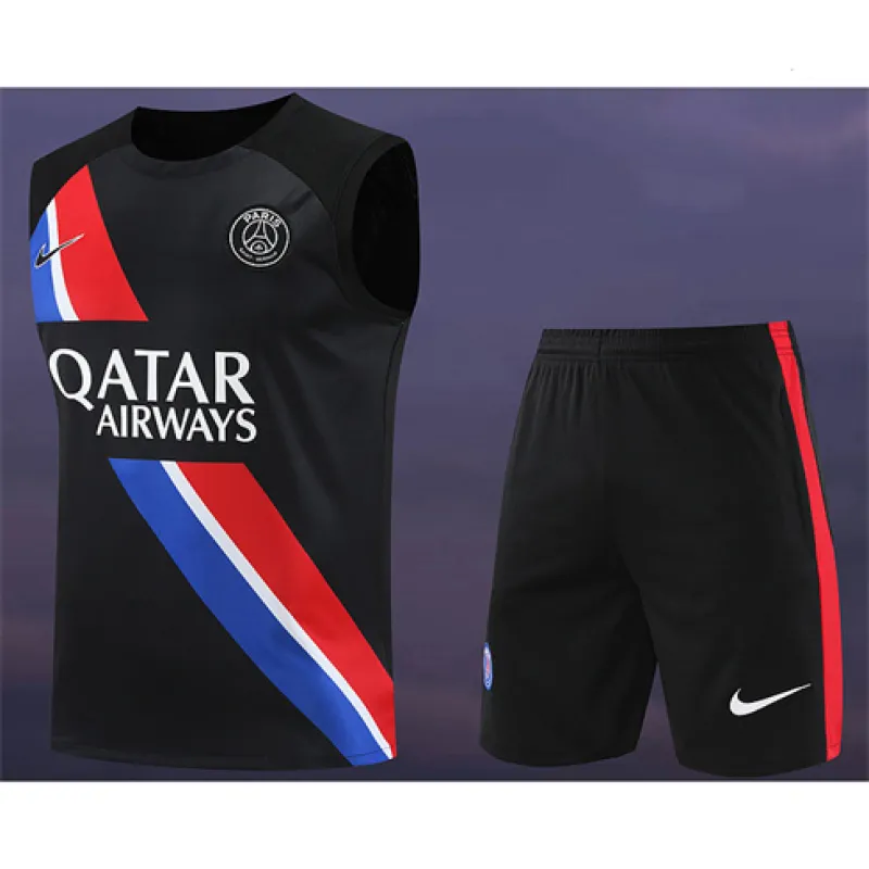 Paris Saint-Germain Shorts- und Weste-Set 2024/25 - Schwarz