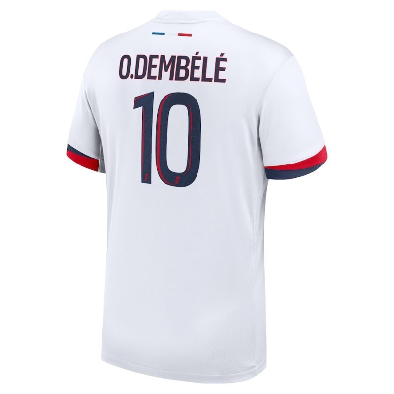 Maillot extérieur de Paris Saint - Germain 2024/25 du joueur Ousmane Dembélé - Blanc