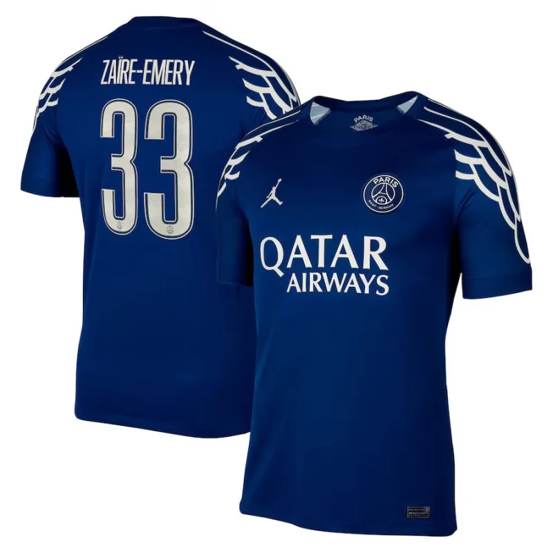 Camisa cuarta de Paris Saint - Germain 2024/25 que viste Zacharie Emery - Azul​