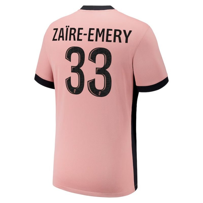 Zacharie Emery's Paris Saint - Germain 2024/25 Third Kit - Pink