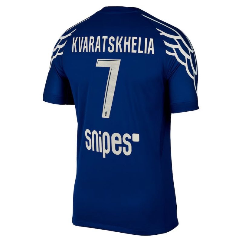 Paris Saint - Germain 2024/25 Vierter Strikot von Khvicha Kvaratskhelia - Blau