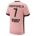 Set del tercer kit para niños de Paris Saint - Germain 2024/25 que viste Khvicha Kvaratskhelia - Rosa