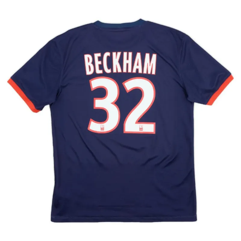 Camisa retro de Beckham de Paris Saint-Germain, local 2013/14 - Azul