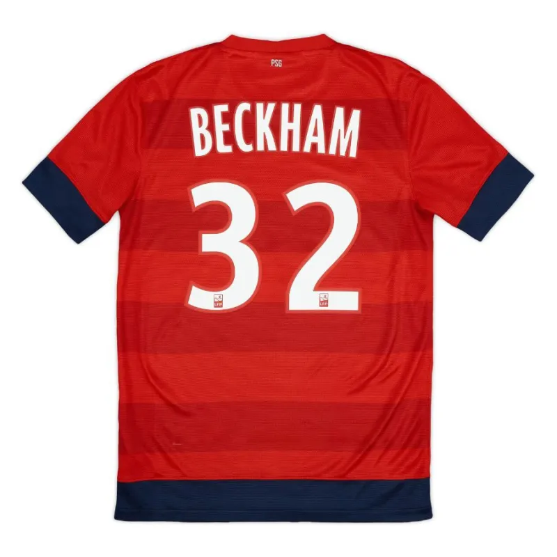 Camisa retro de Beckham de Paris Saint-Germain, visitante 2012/13 - Rojo