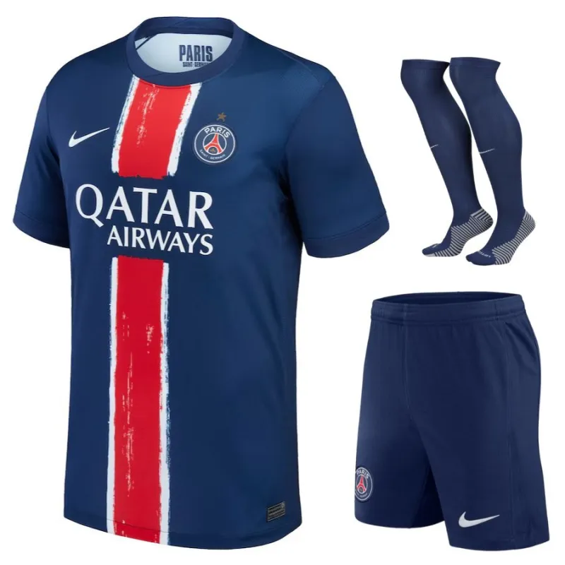 Paris Saint-Germain 2024/25 conjunto camiseta local niño 1 estrella azul