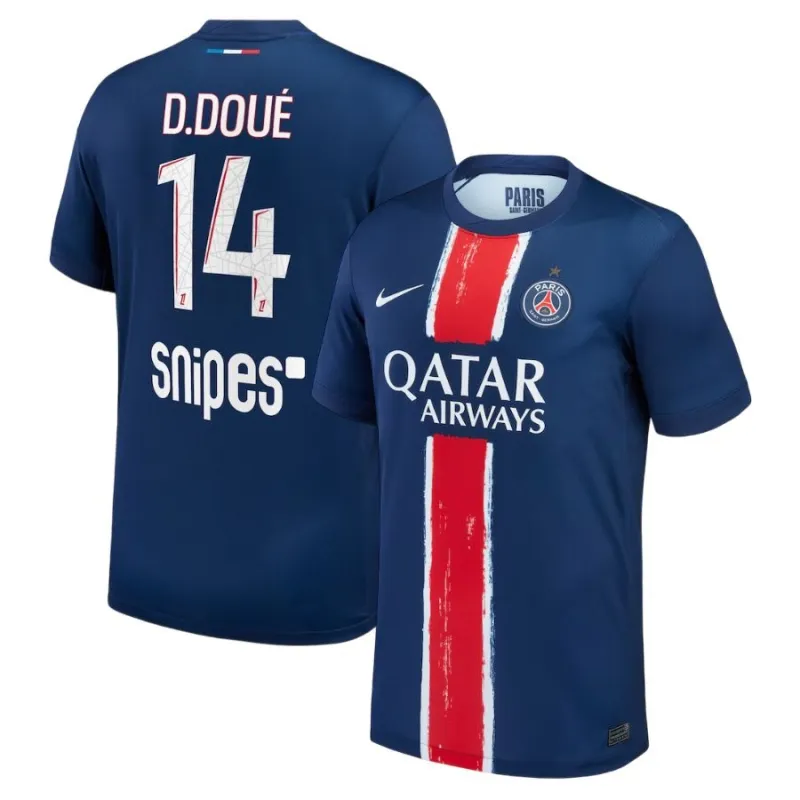 Paris Saint-Germain D.DOUÉ 2024/25 Camiseta de casa con una estrella- Azul