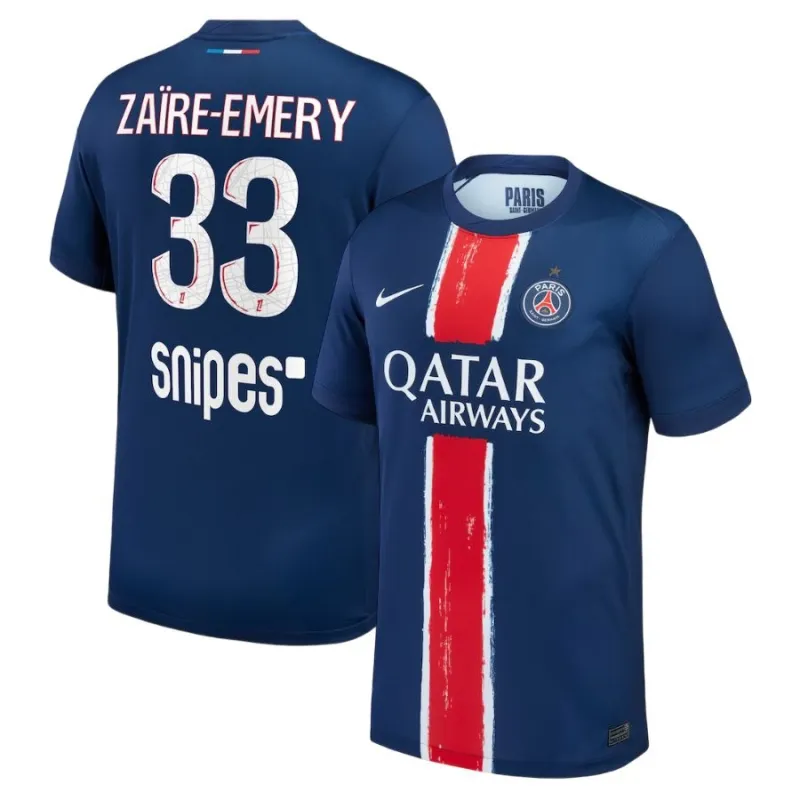 Paris Saint-Germain ZAÏRE-EMERY 2024/25 Maglia di casa con una stella- Blu