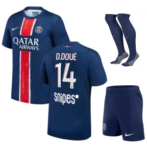 Paris Saint - Germain D.DOUÉ 2024/25 Camiseta - traje infantil de casa con una estrella- Azul