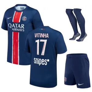 Paris Saint - Germain VITINHA 2024/25 Camiseta - traje infantil de casa con una estrella- Azul