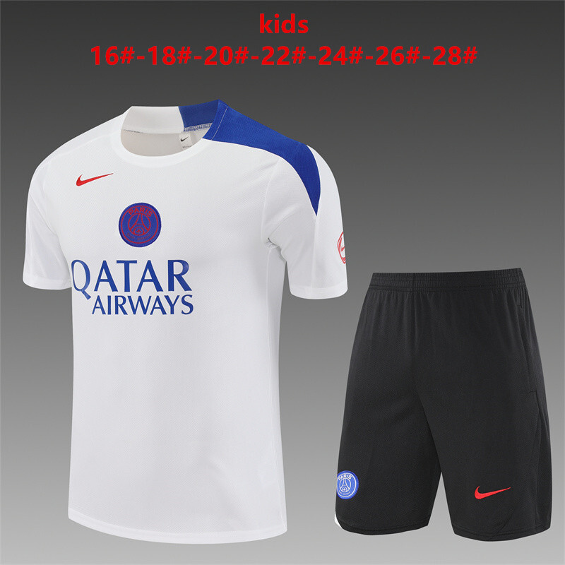 PSG 2025/26 Conjunto de Entrenamiento Infantil blanco