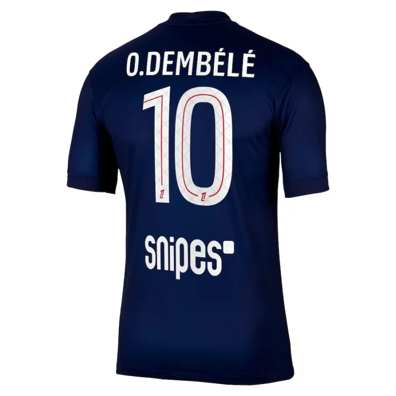 Paris Saint-Germain O.DEMBÉLÉ Kids' 2025/26 Home Kit - Blue/Red