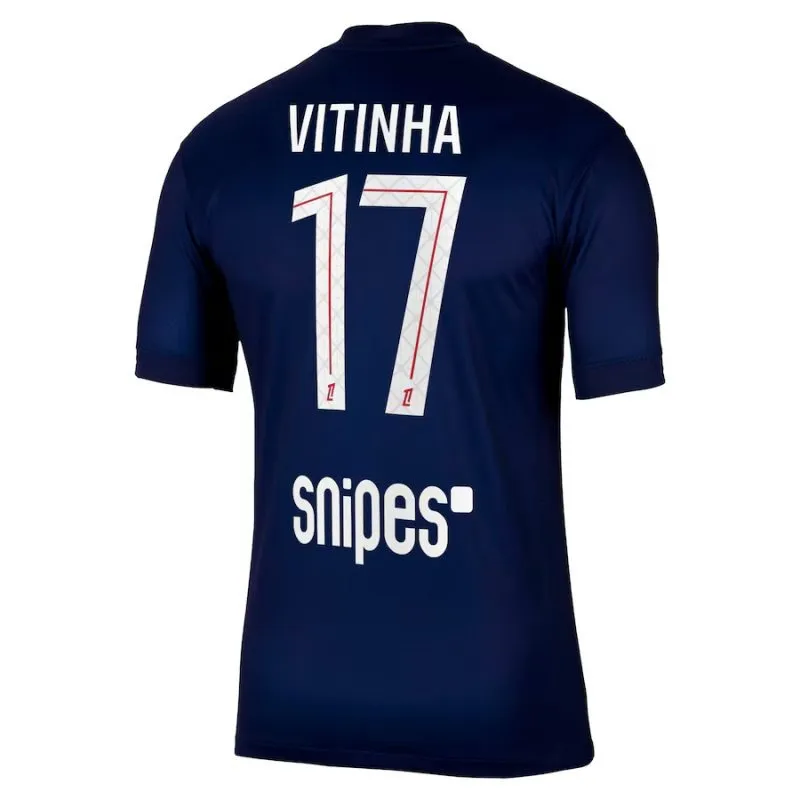 Paris Saint-Germain VITINHA Kids' 2025/26 Home Kit - Blue/Red