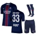 Paris Saint-Germain ZAÏRE-EMERY Niños 2025/26 Kit de casa - Azul/Rojo
