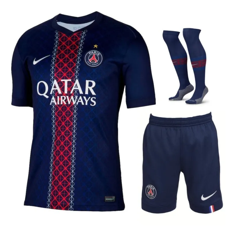 Paris Saint-Germain 2025/26 conjunto camiseta local niño 1 estrella azul