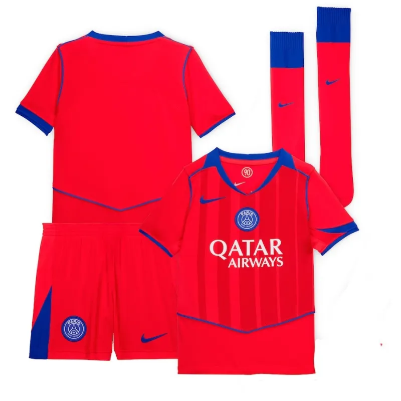 Paris Saint-Germain Maillot Ensemble Troisième Enfant 2025/26 - Rouge