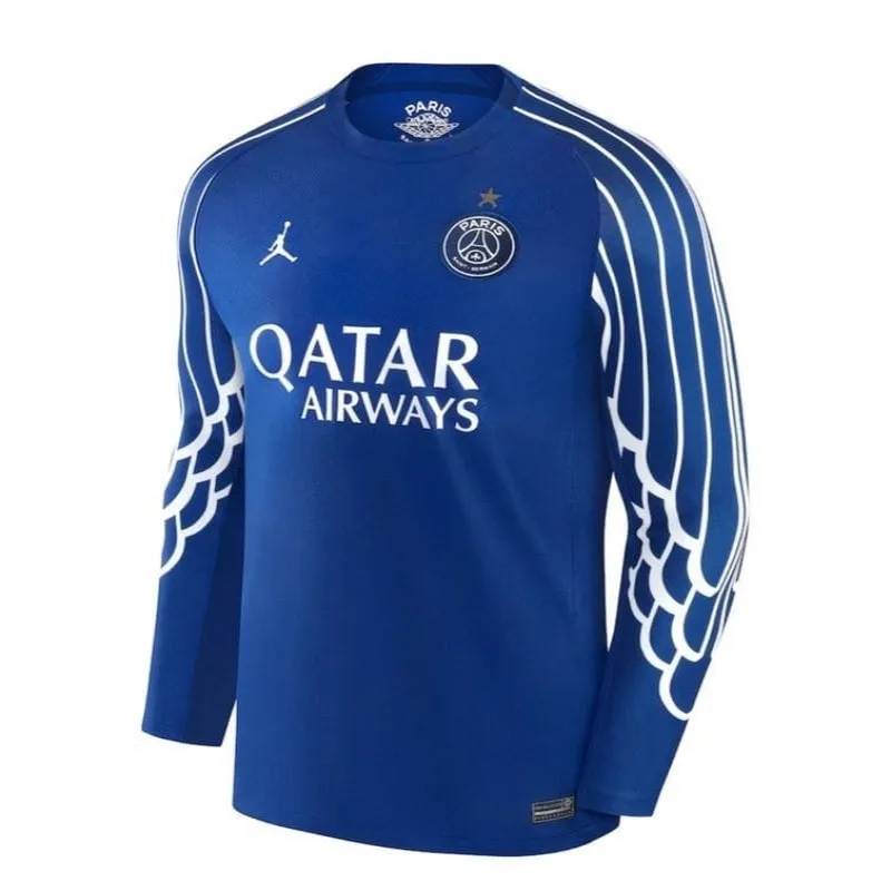 PSG 2025/26 UCL Vierte Langarmtrikot Blau