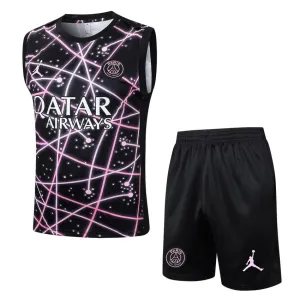 Paris Saint-Germain 2025/26 Shorts and Vest Set - Black/Pink