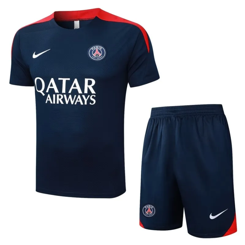 Maglia da Allenamento + Pantaloncini Paris Saint-Germain 2025/26 - Blu/Rosso