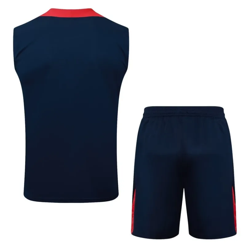 Completo Pantaloncini e Canotta Paris Saint-Germain 2025/26 - Blu/Rosso