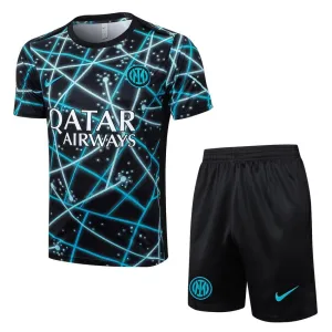 Paris Saint-Germain 2025/26 Training Jersey + Shorts - Black/Blue