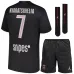 Paris Saint-Germain KVARATSKHELIA 2025/26 Viertes Kinder-Set - Schwarz
