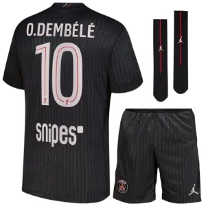 Paris Saint-Germain O.DEMBÉLÉ 2025/26 Conjunto infantil cuarto - Negro