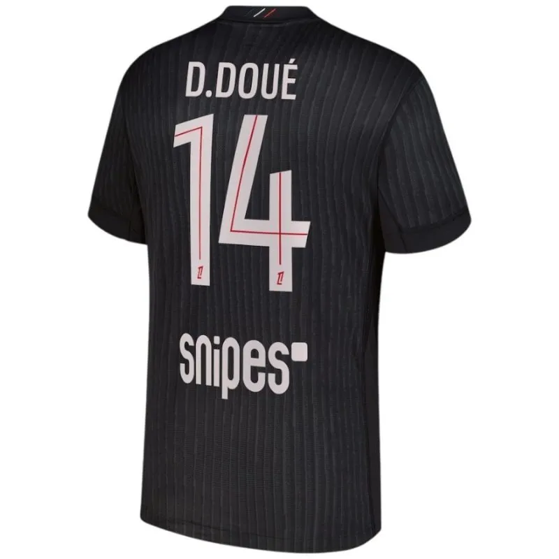 Paris Saint-Germain  D.DOUÉ 2025/26 Conjunto infantil cuarto - Negro