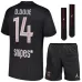 Paris Saint-Germain  D.DOUÉ 2025/26 Conjunto infantil cuarto - Negro