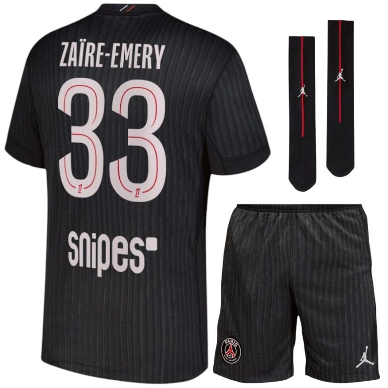Paris Saint-Germain ZAÏRE-EMERY 2025/26 Kit bambino quarto - Nero