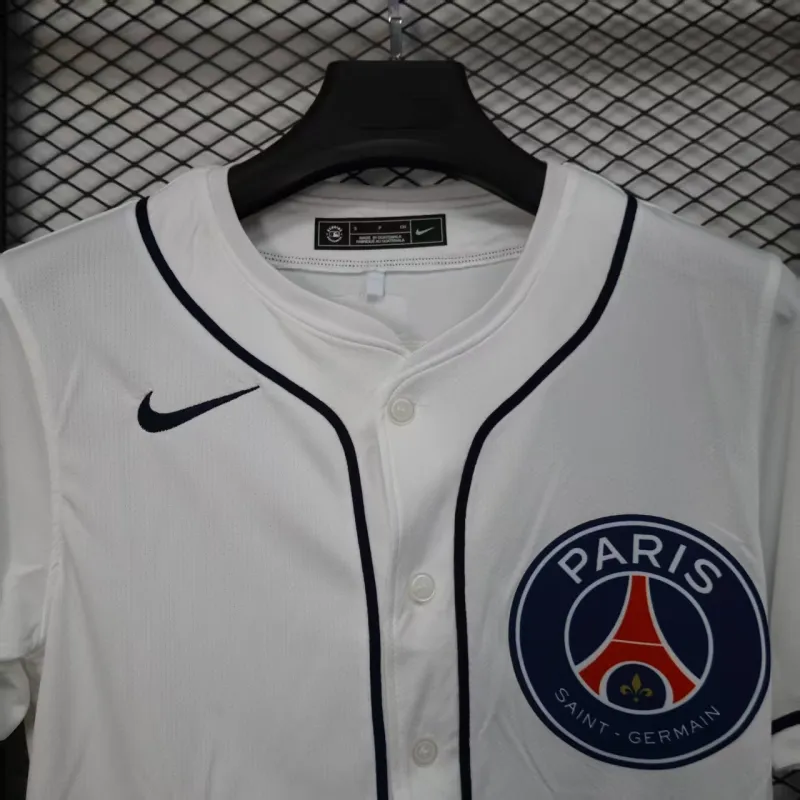 Paris Saint-Germain Maglia Edizione Baseball 2025/26 - Bianco