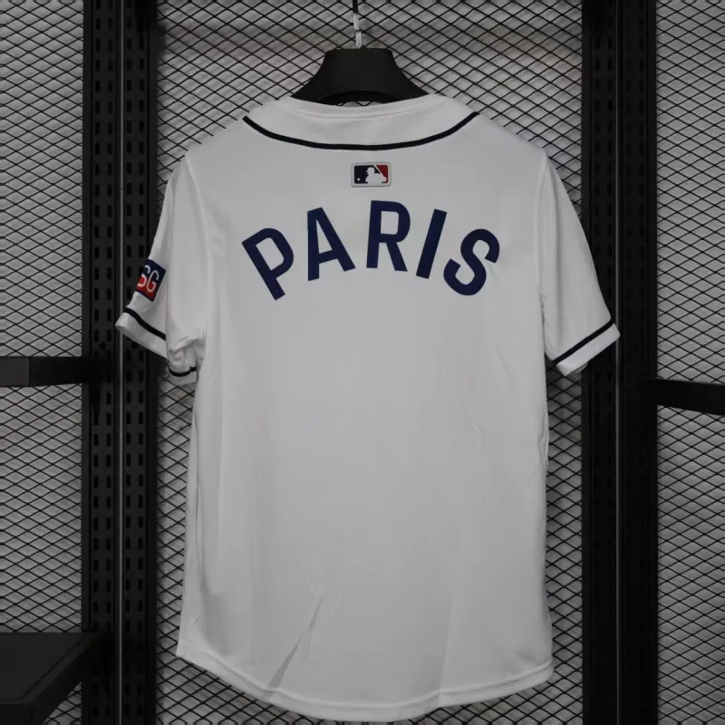 Paris Saint-Germain Maglia Edizione Baseball 2025/26 - Bianco