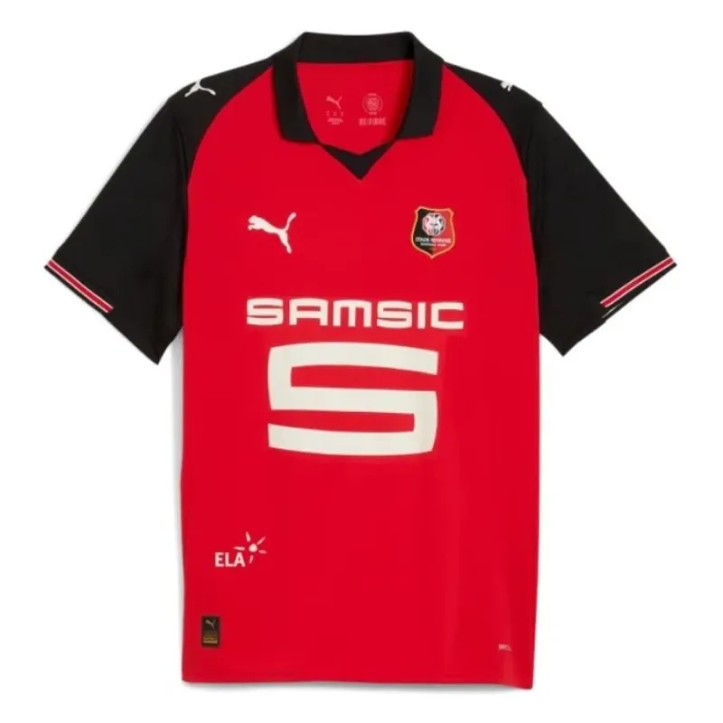 Rennes 2025/26 Heim-Kinder-Trikot + Shorts - Rot