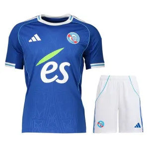 Strasbourg 2025/26 Heim-Kinder-Trikot + Shorts - Blau