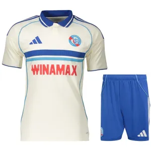 Strasbourg 2025/26 Auswärts-Kinder-Trikot + Shorts - Weiß