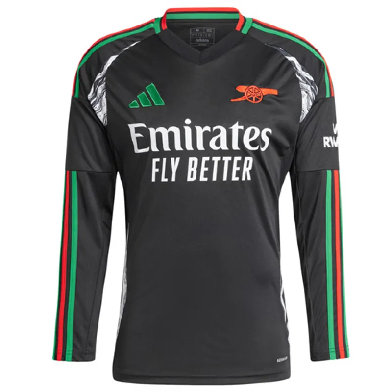 Maillot d'équipe extérieur long manches d'Arsenal 2024/25 - Noir